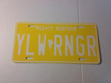 Yellow Mighty Morphin' Ranger License Plate