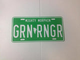 Green Mighty Morphin' Ranger License Plate