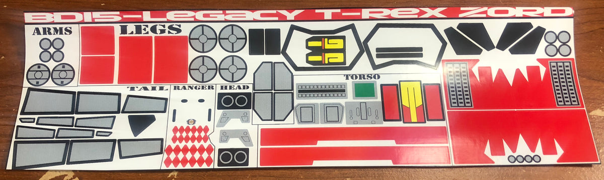Legacy T-Rex Zord Labels*