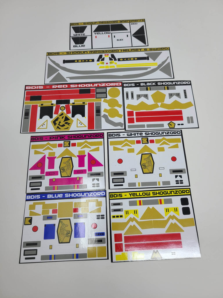 ダンガードA シール Shogun Megazord Labels – BD15 Decals & Props
