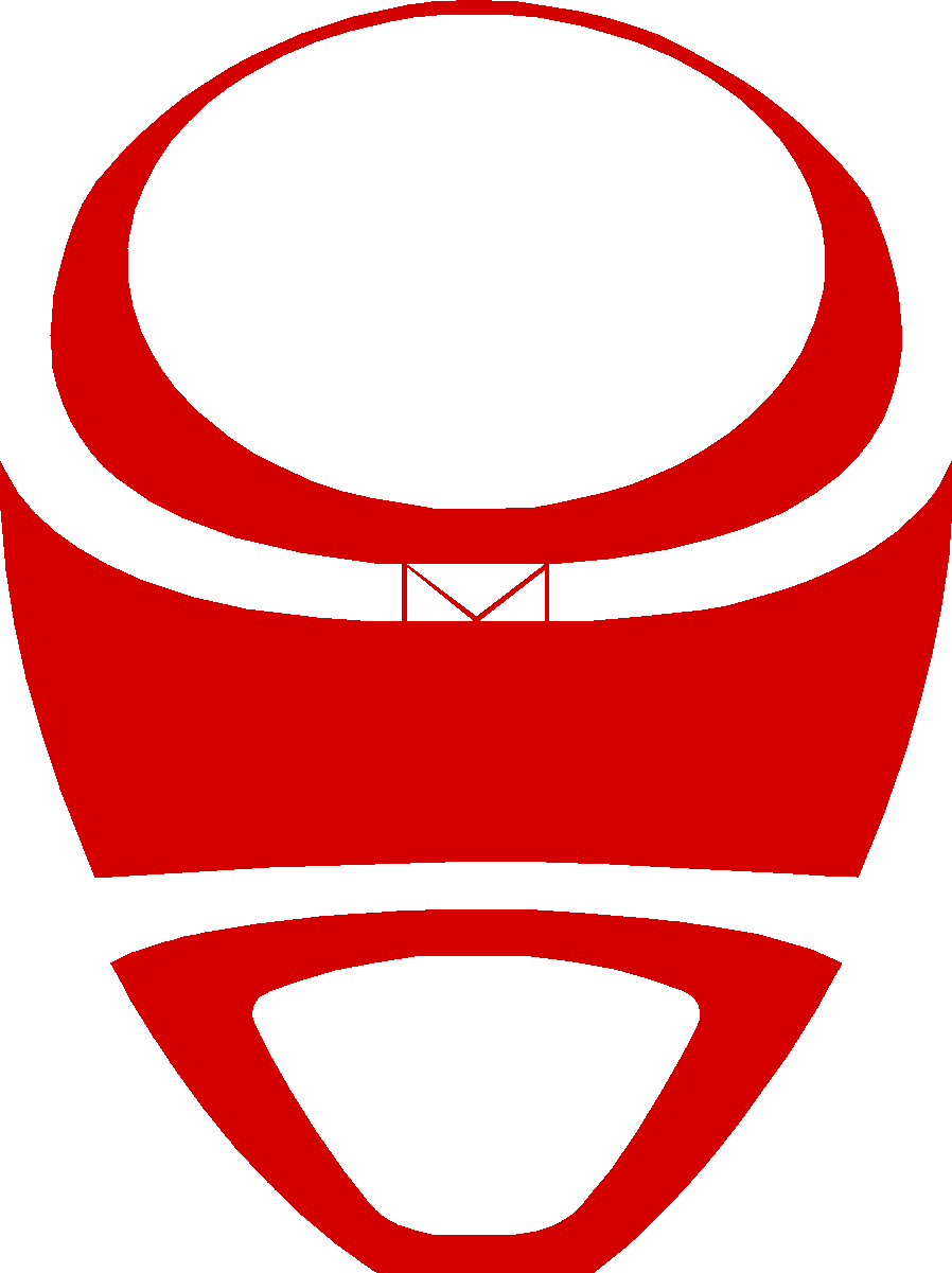 MegaRed Helmet (Front View) Decal