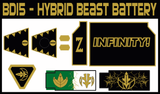 BOJ Hybrid Dragonzord / Tigerzord Beast Battery Labels