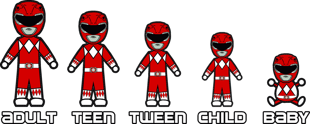 MMPR Yellow - Stick Figure Family