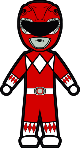 MMPR Red - Stick Figure Family