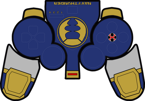 Navy Thunder PS3 Controller Skin
