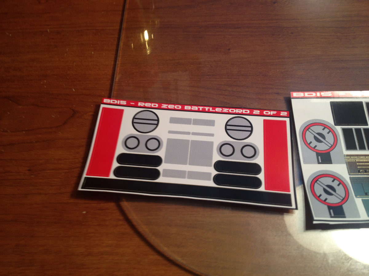 Red Zeo Battlezord Labels (NEWER VERSION NOW AVAILABLE)