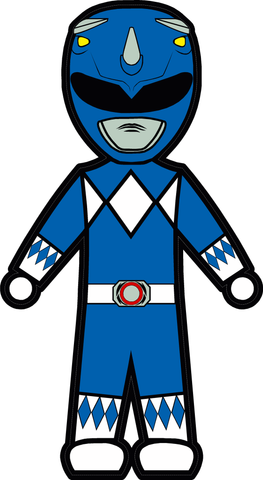 MMPR Blue - Stick Figure Family