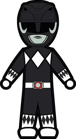 MMPR Black - Stick Figure Family