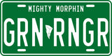 Green Mighty Morphin' Ranger License Plate