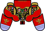 Gokai Red (Gold Mode) PS3 Controller Skin