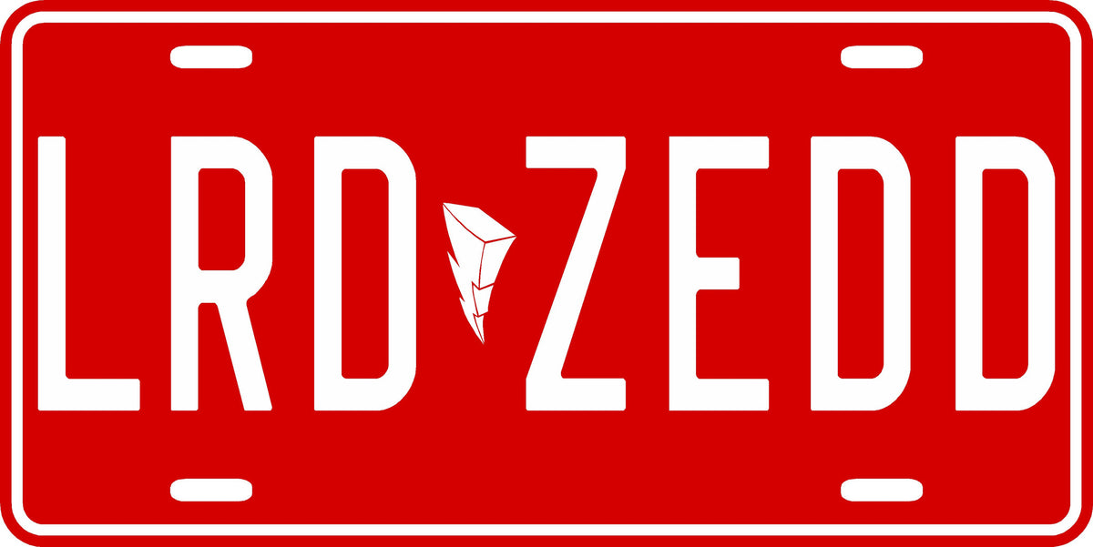 Lord Zedd Mighty Morphin' Ranger License Plate