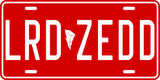 Lord Zedd Mighty Morphin' Ranger License Plate