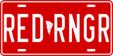 Red Mighty Morphin' Ranger License Plate