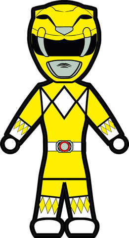 MMPR Yellow - Stick Figure Family