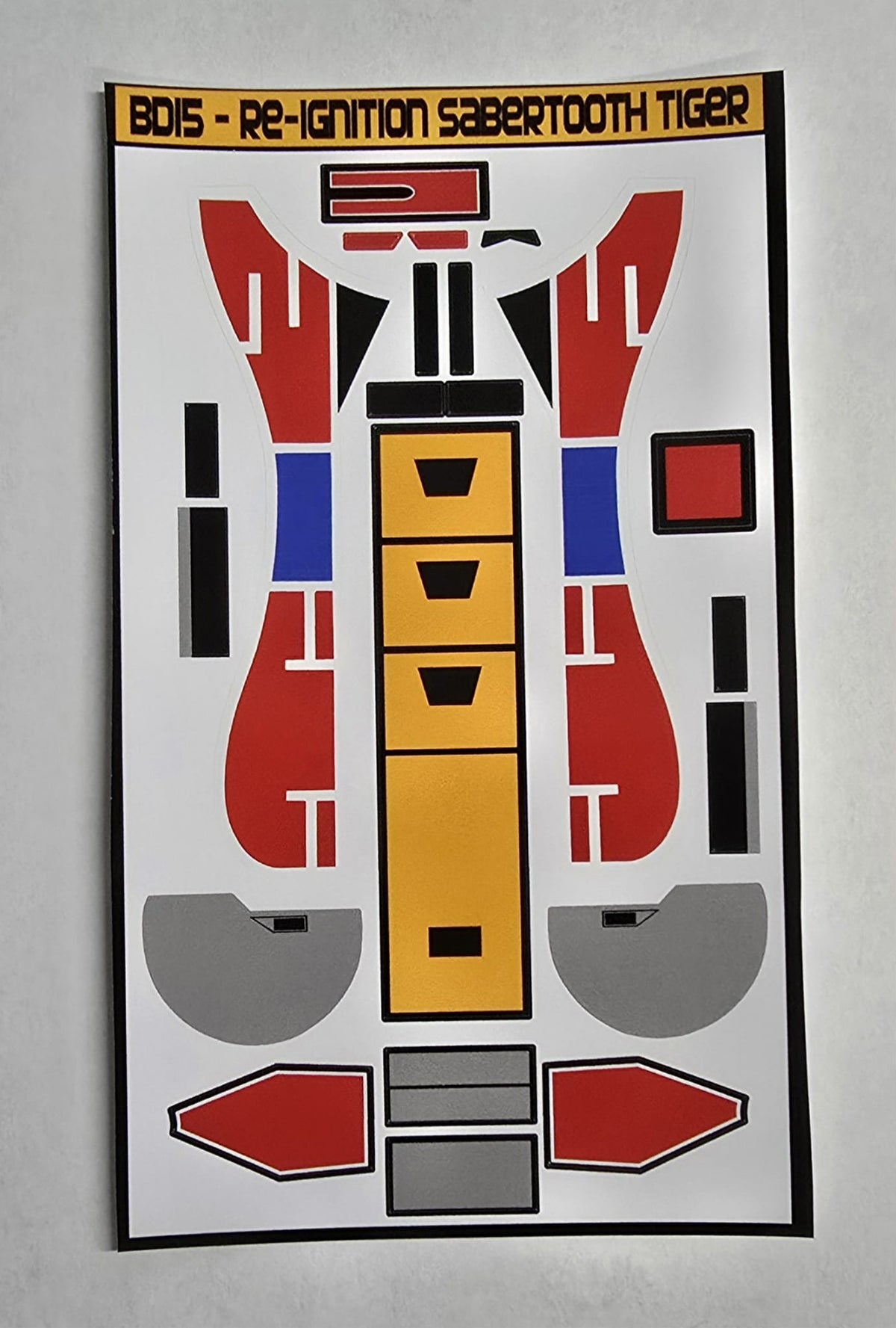 Playmates Re-Ignition Dino Megazord Labels