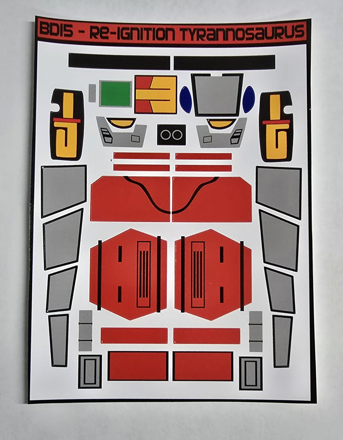 Playmates Re-Ignition Dino Megazord Labels
