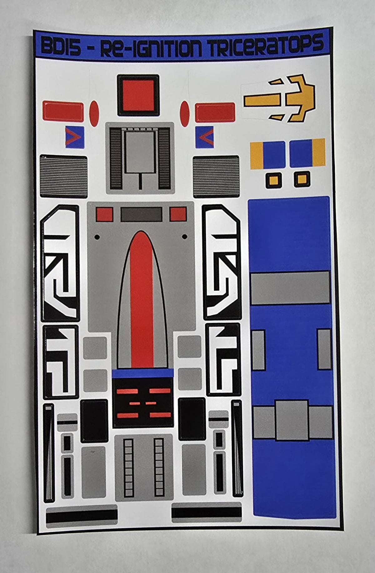 Playmates Re-Ignition Dino Megazord Labels