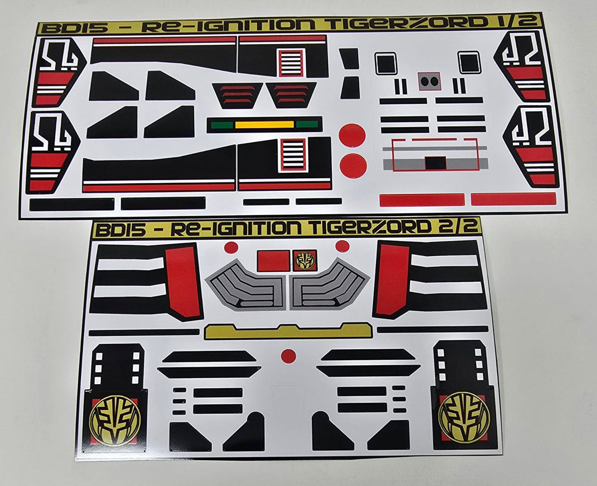 Playmates Re-Ignition Tigerzord Labels