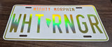 White Mighty Morphin' Ranger License Plate