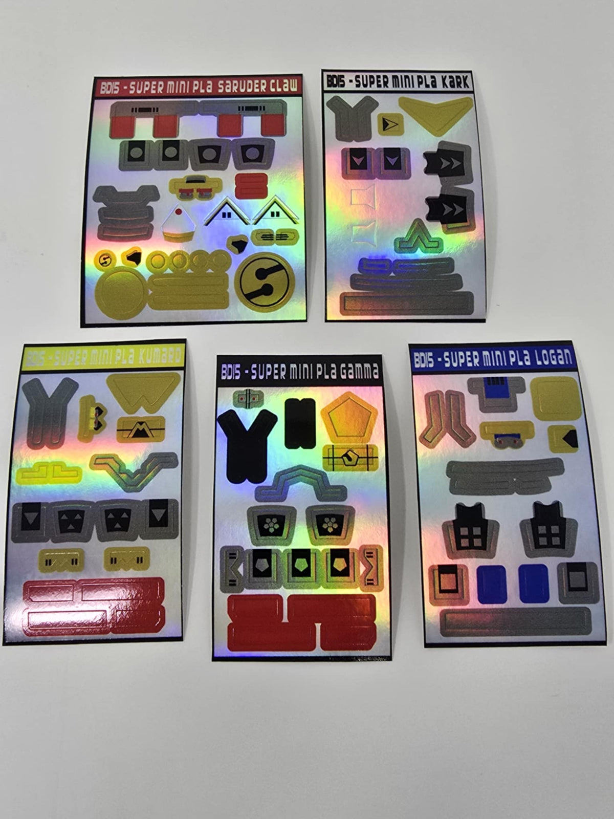 Super Mini-Pla Ninja Gattai Muteki Shogun Labels
