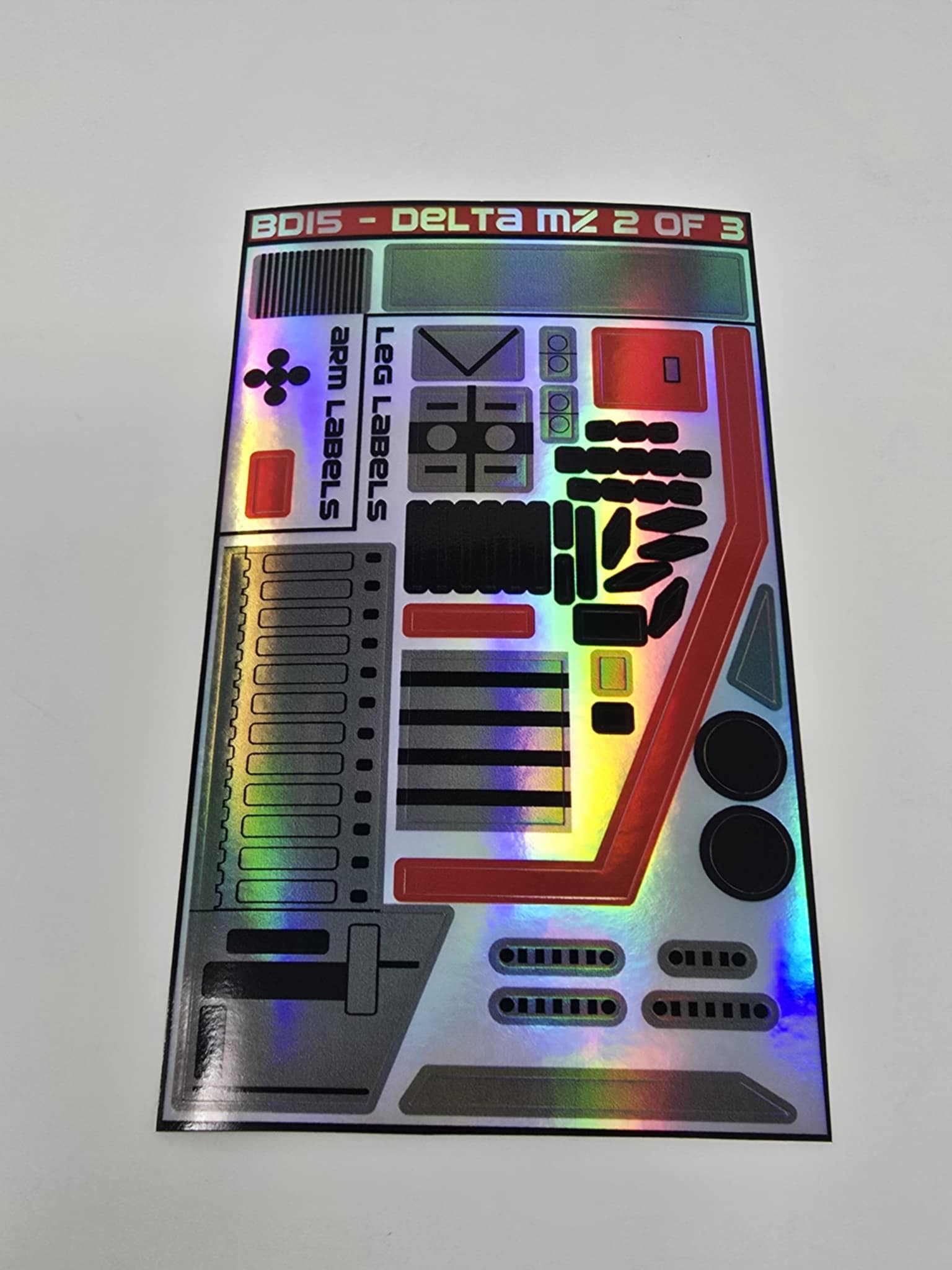 Delta Megazord Labels – BD15 Decals & Props