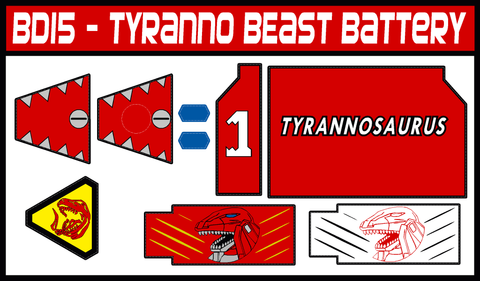 BOJ Tyranno Beast Battery Labels