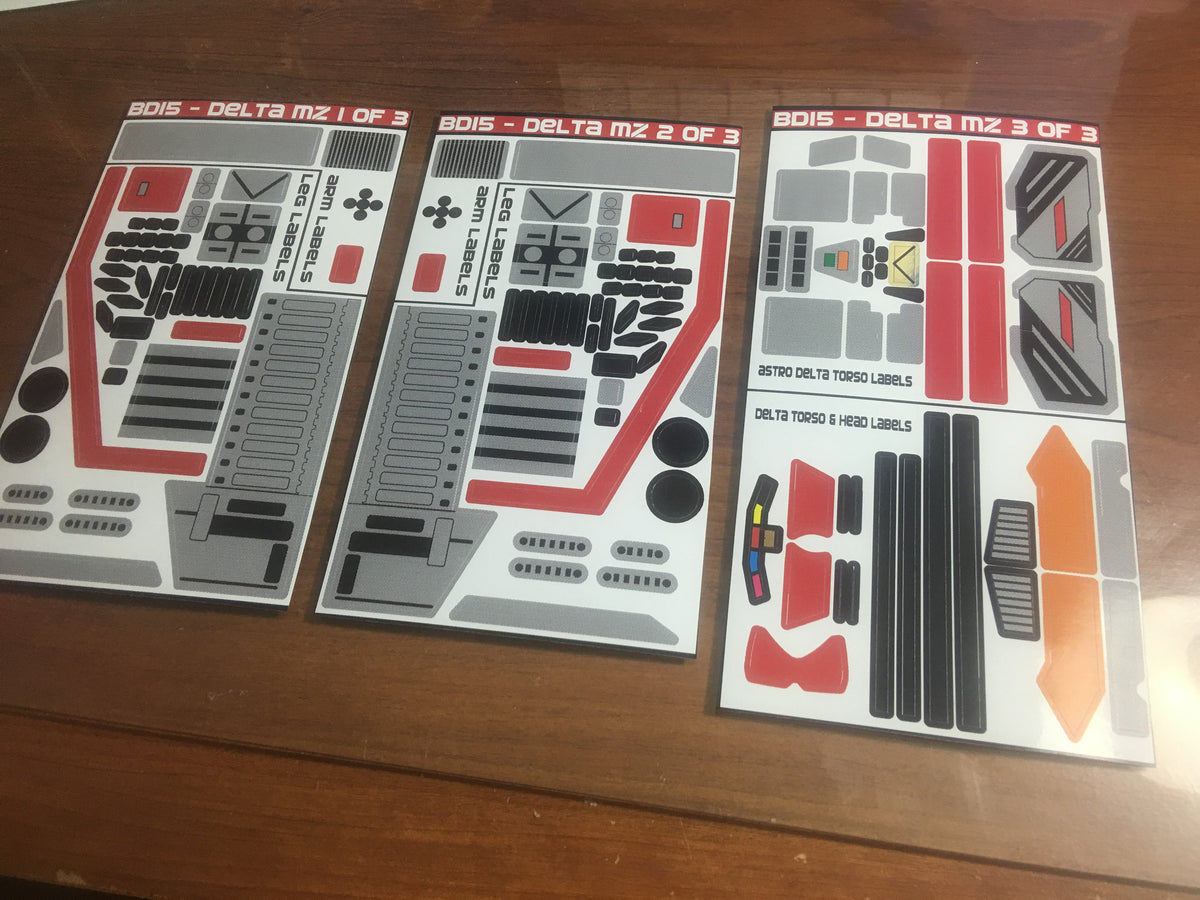 Delta Megazord Labels