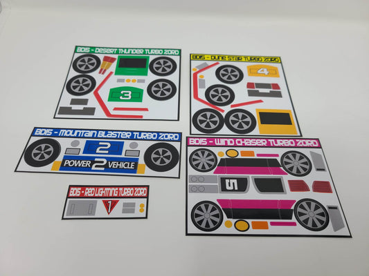 Turbo Megazord Labels