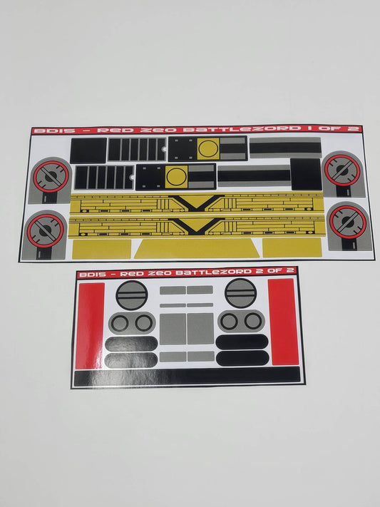 Red Zeo Battlezord Labels*