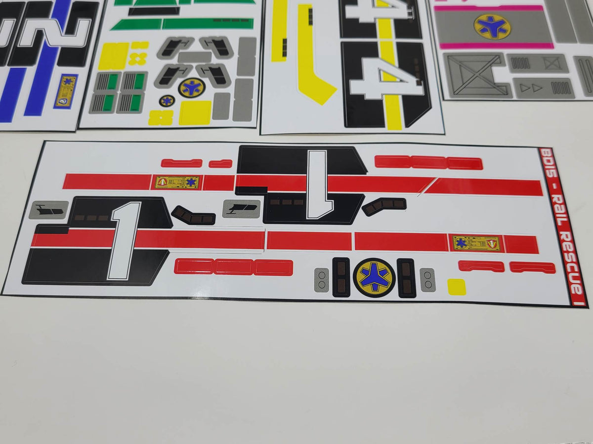 Supertrain Megazord Labels
