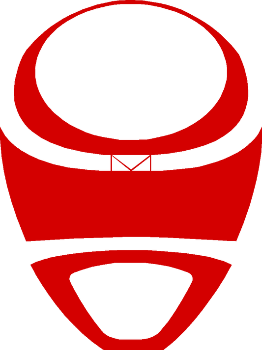 MegaRed Helmet (Front View) Decal