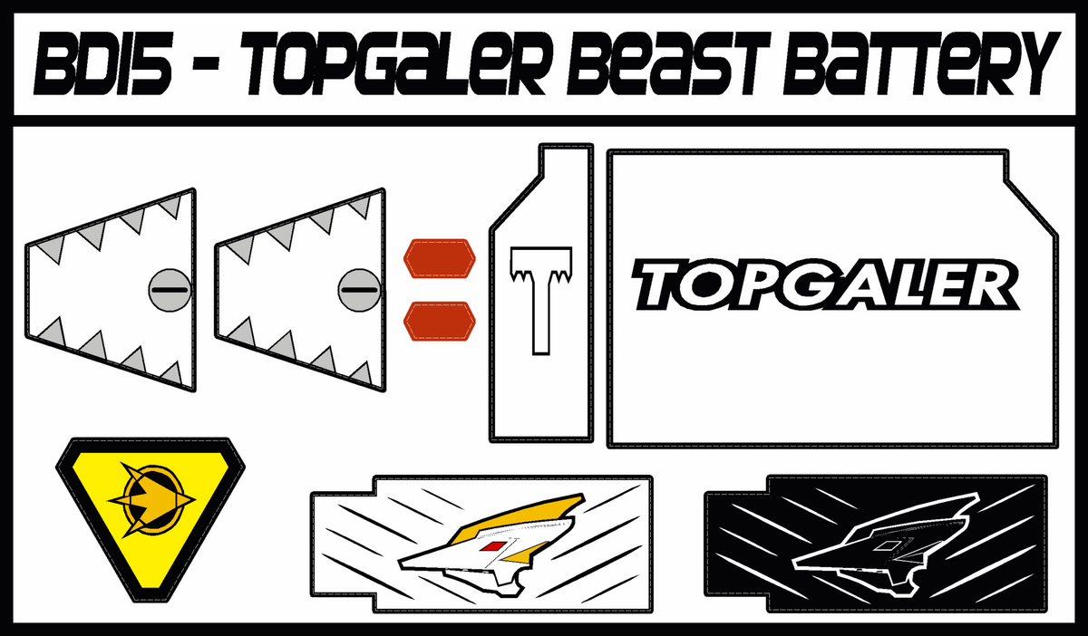 BOJ Topgaler Beast Battery Labels