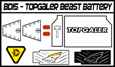 BOJ Topgaler Beast Battery Labels