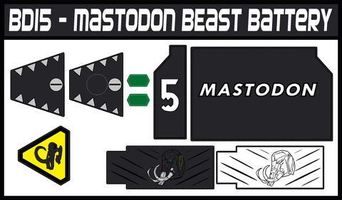 BOJ Mastodon Beast Battery Labels