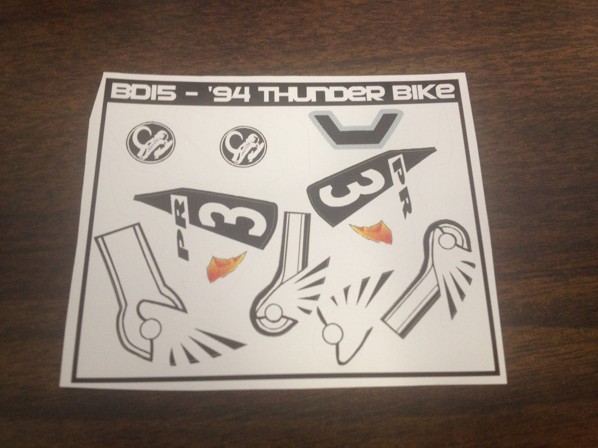 Thunder Bike Labels
