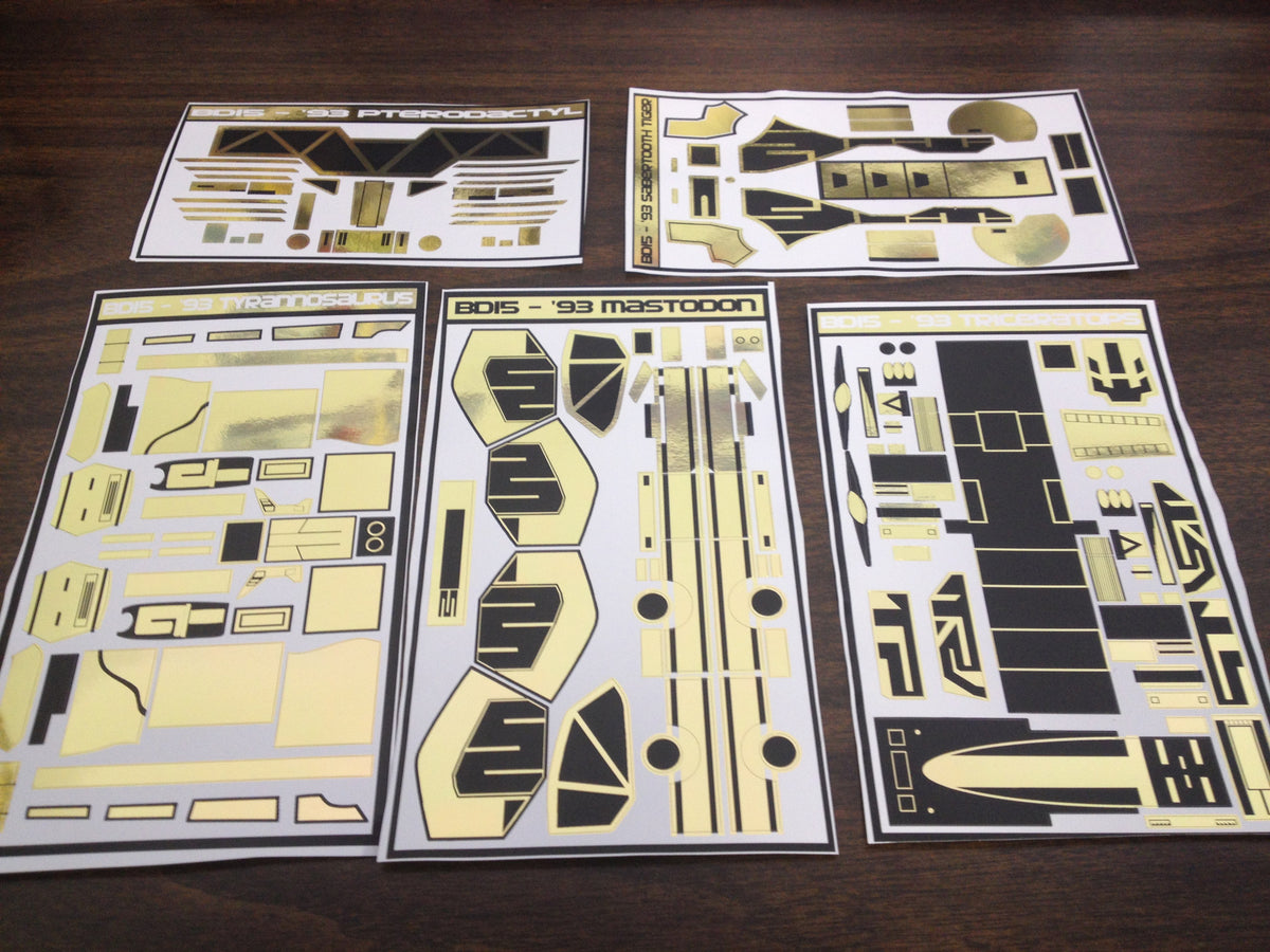 BG Dino Megazord Labels
