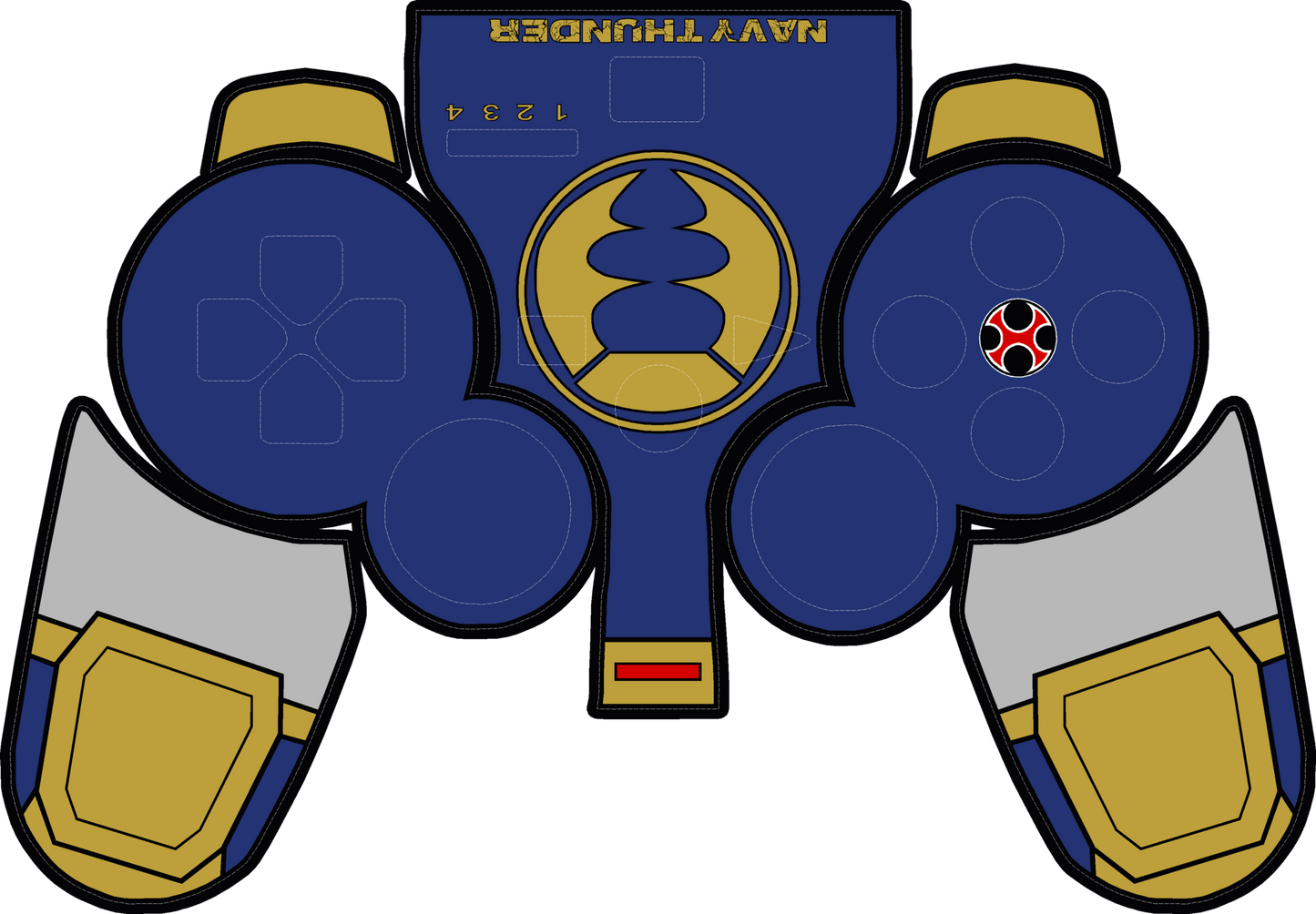 Navy Thunder PS3 Controller Skin