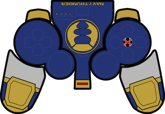Navy Thunder PS3 Controller Skin