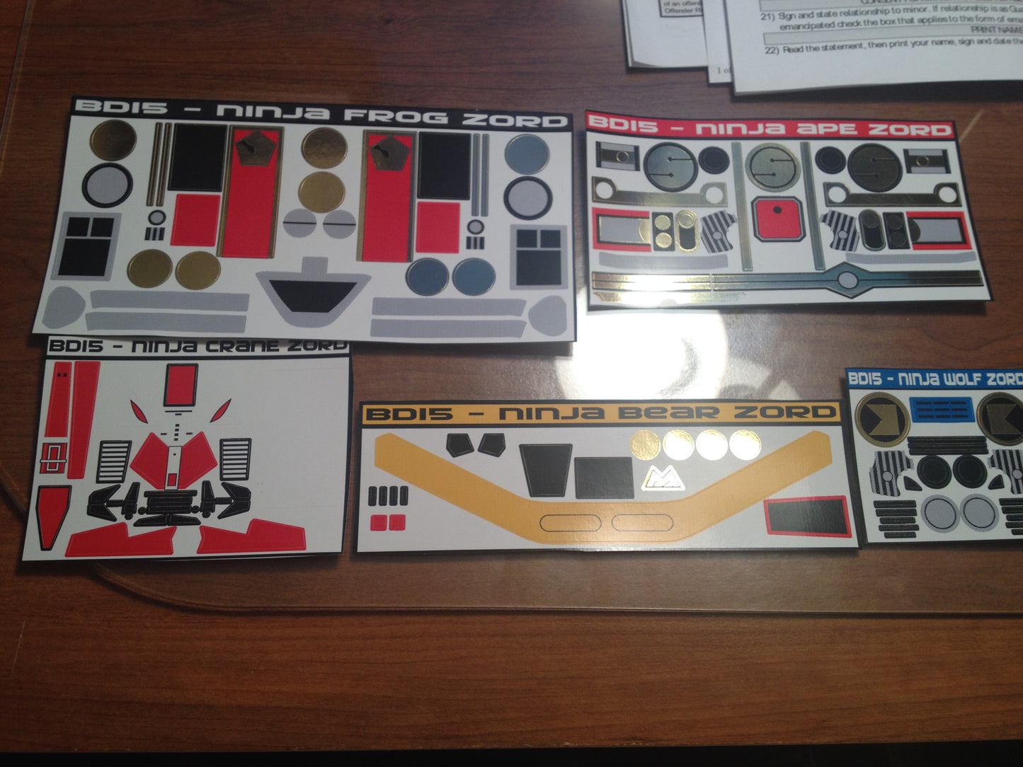 Ninja Megazord Labels (NEWER VERSION NOW AVAILABLE)
