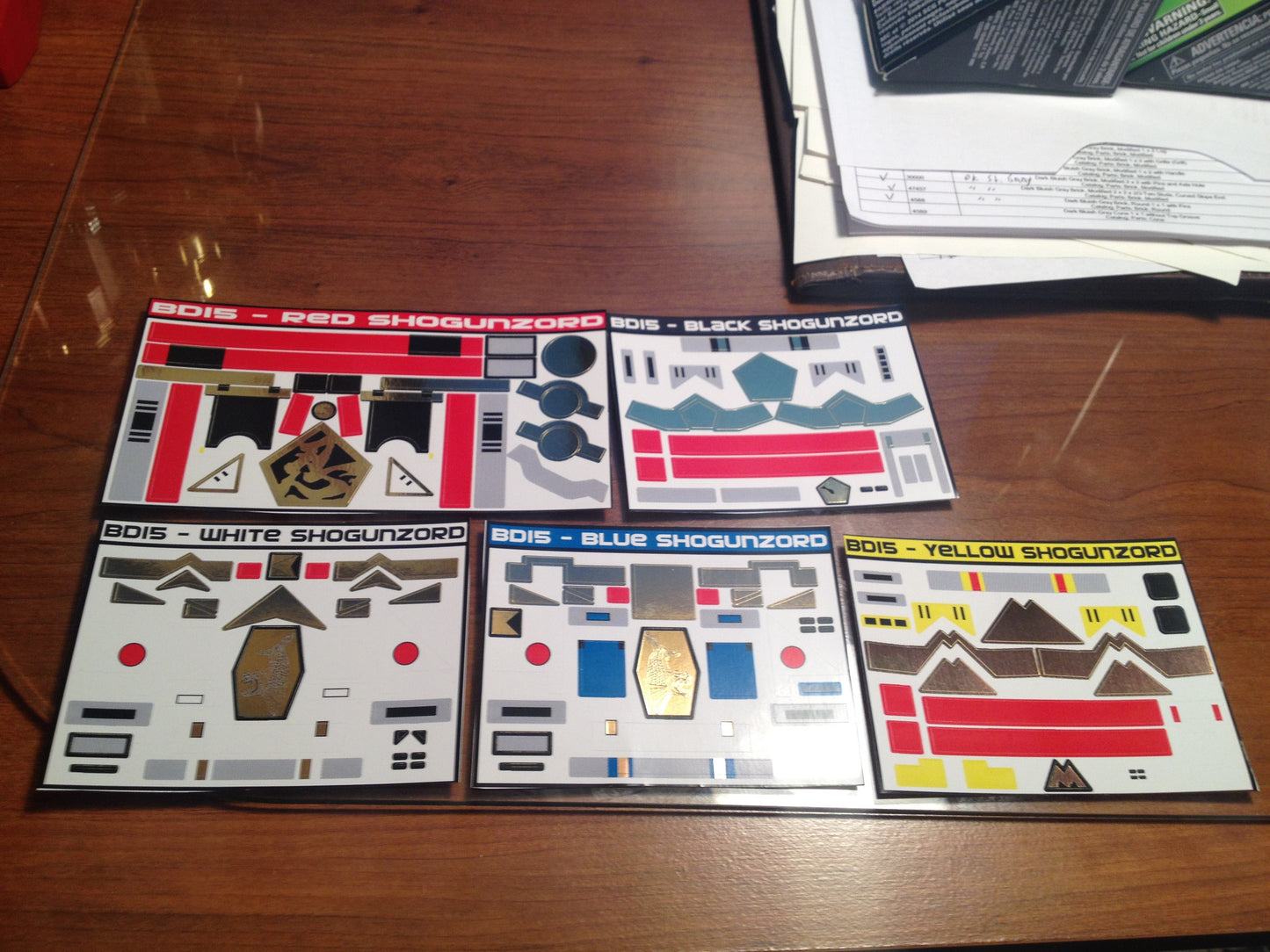 Shogun Megazord Labels (NEWER VERSION NOW AVAILABLE)