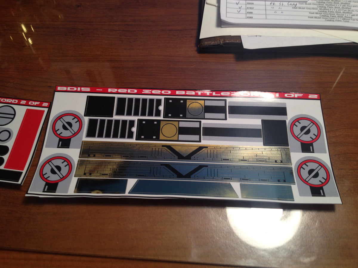 Red Zeo Battlezord Labels (NEWER VERSION NOW AVAILABLE)