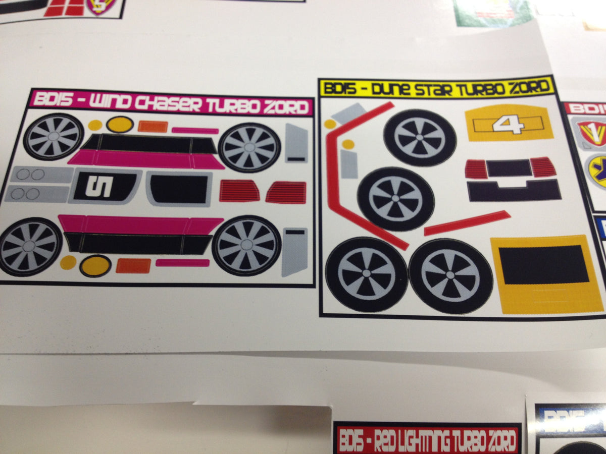Turbo Megazord Labels (NEWER VERSION NOW AVAILABLE)