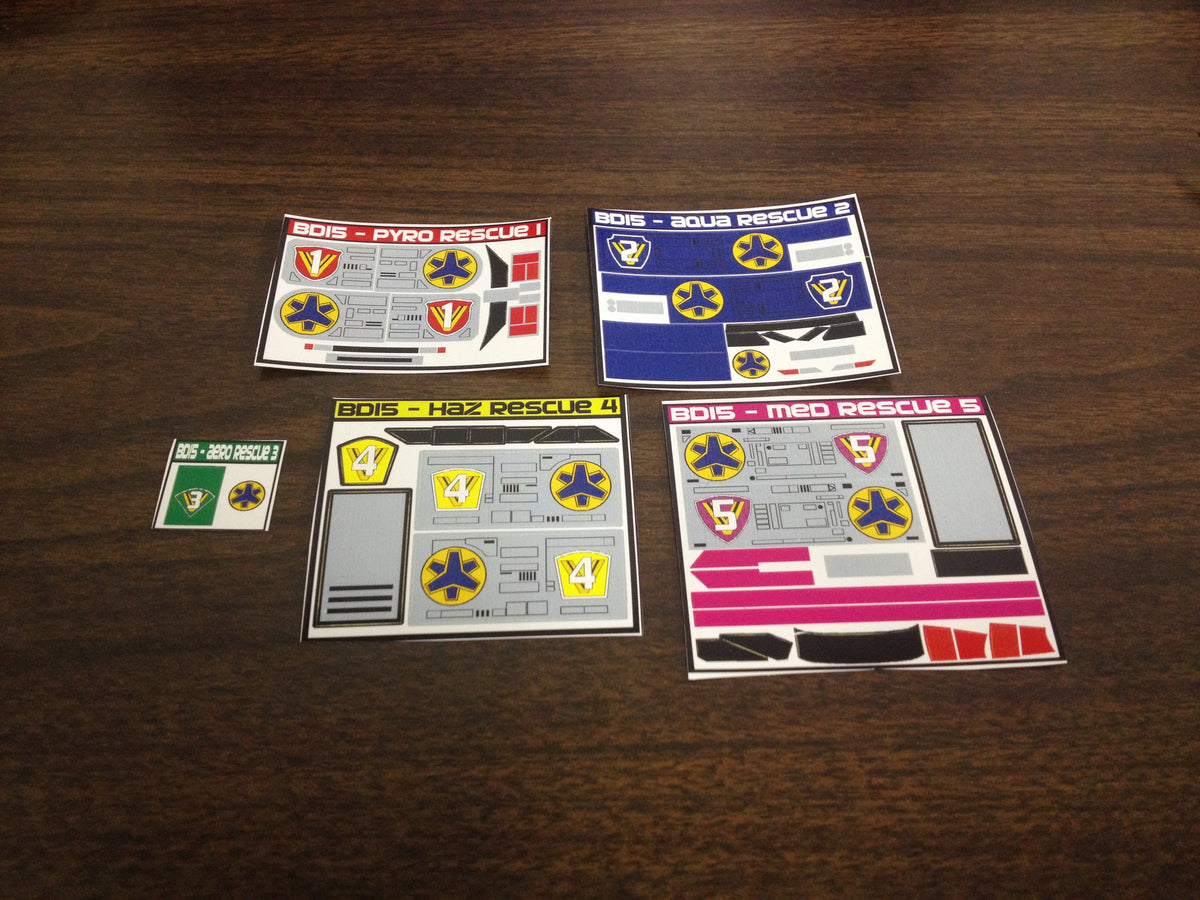 Lightspeed Rescue Megazord Labels (NEWER VERSION NOW AVAILABLE)