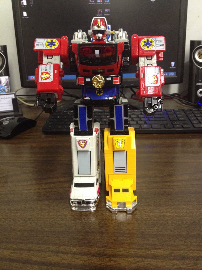 Lightspeed Rescue Megazord Labels (NEWER VERSION NOW AVAILABLE) BD15