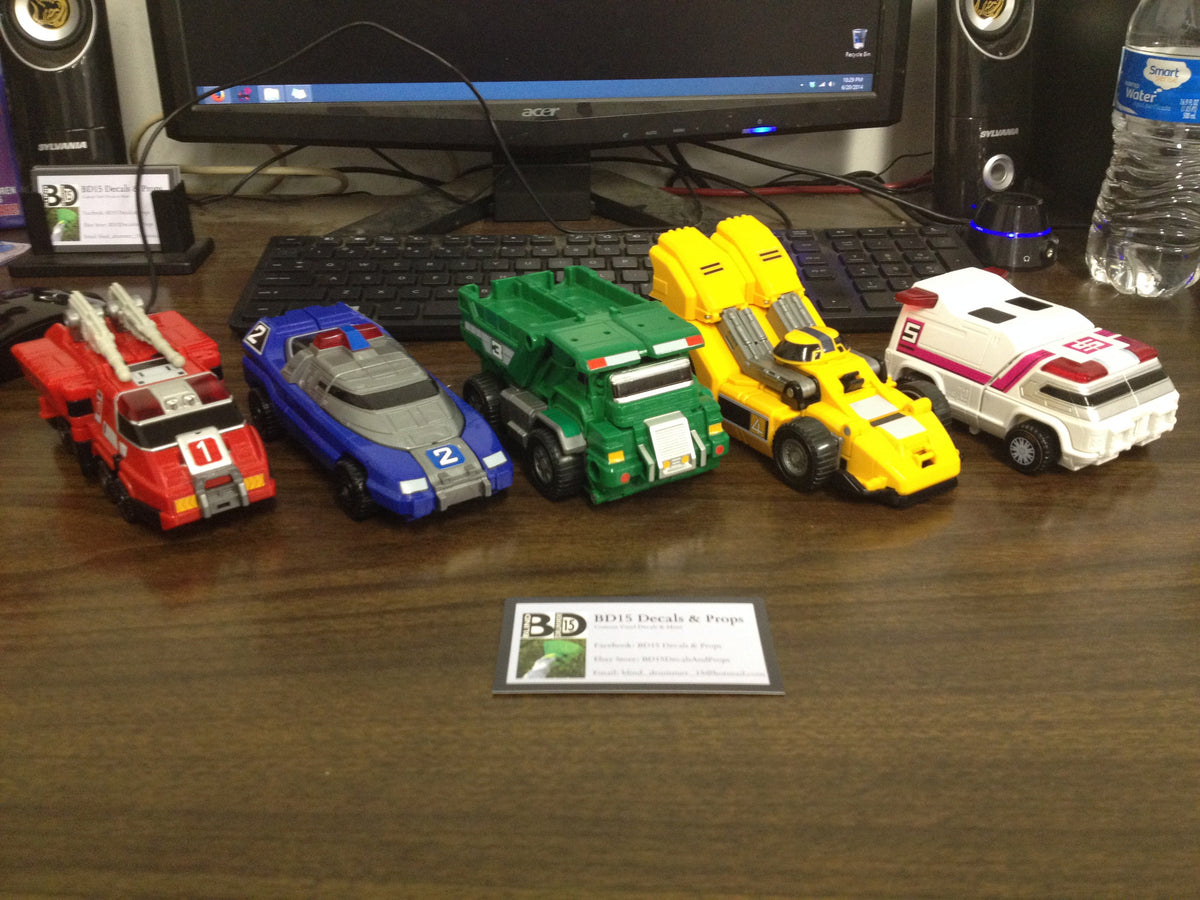 Rescue Megazord Labels (NEWER VERSION NOW AVAILABLE)