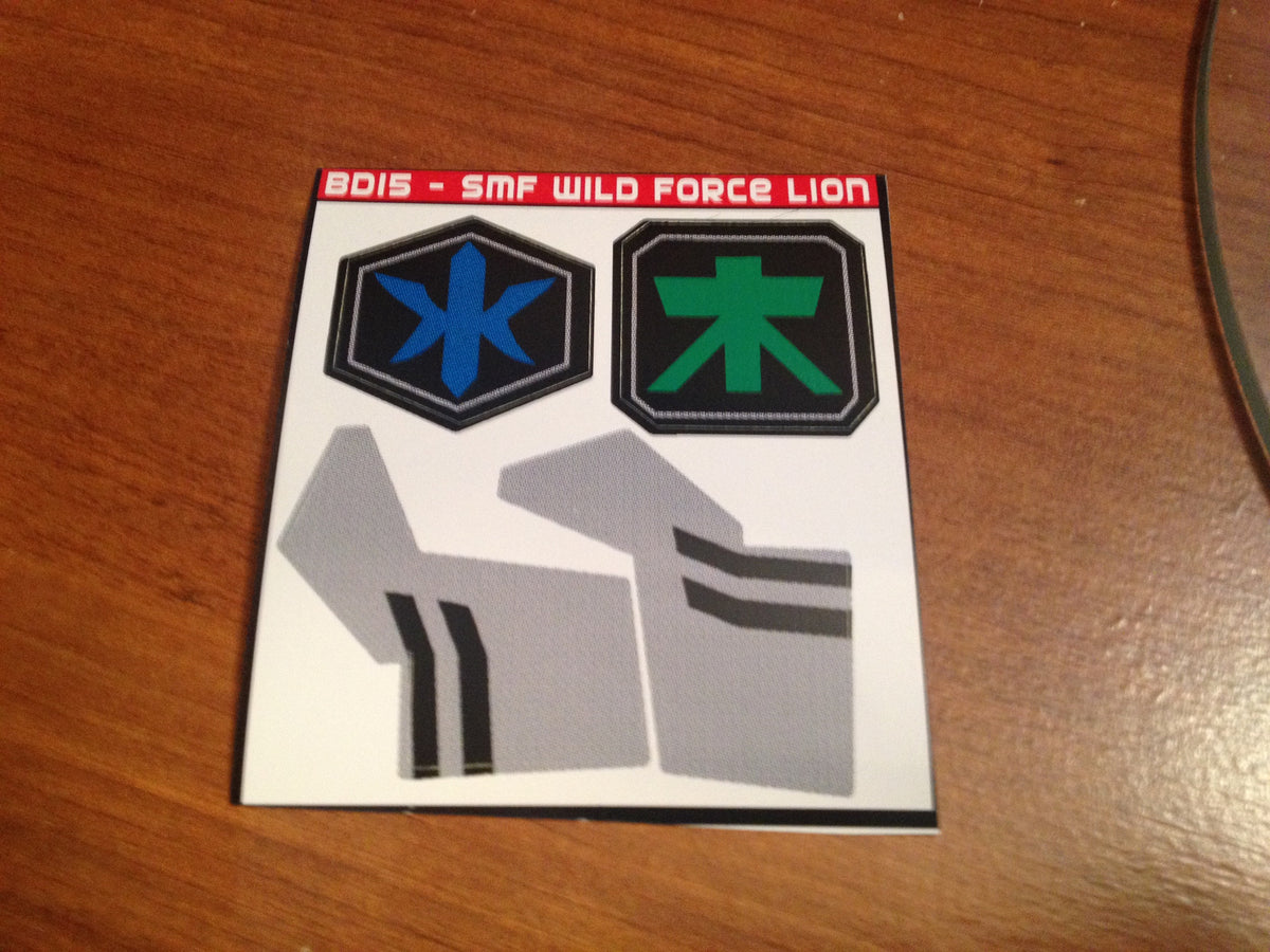 Complete Super Megaforce Auxiliary Zord Labels Set