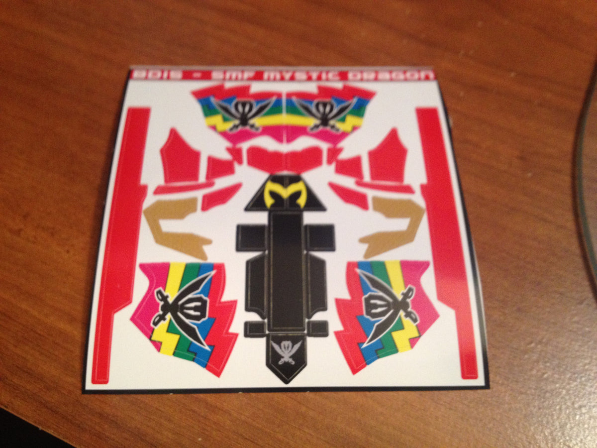 Complete Super Megaforce Auxiliary Zord Labels Set