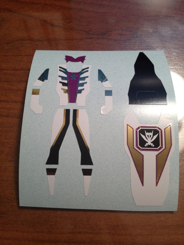 BOJ Ranger Key Labels - GokaiWhite