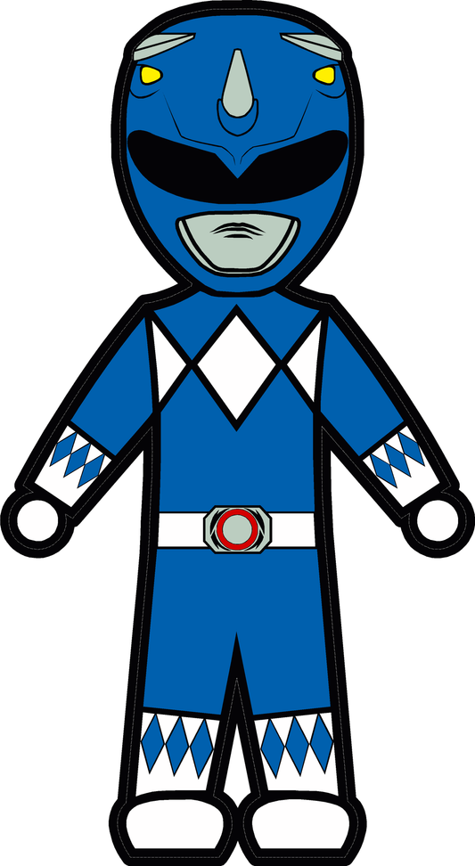 MMPR Blue - Stick Figure Family