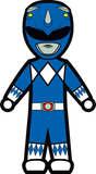 MMPR Blue - Stick Figure Family